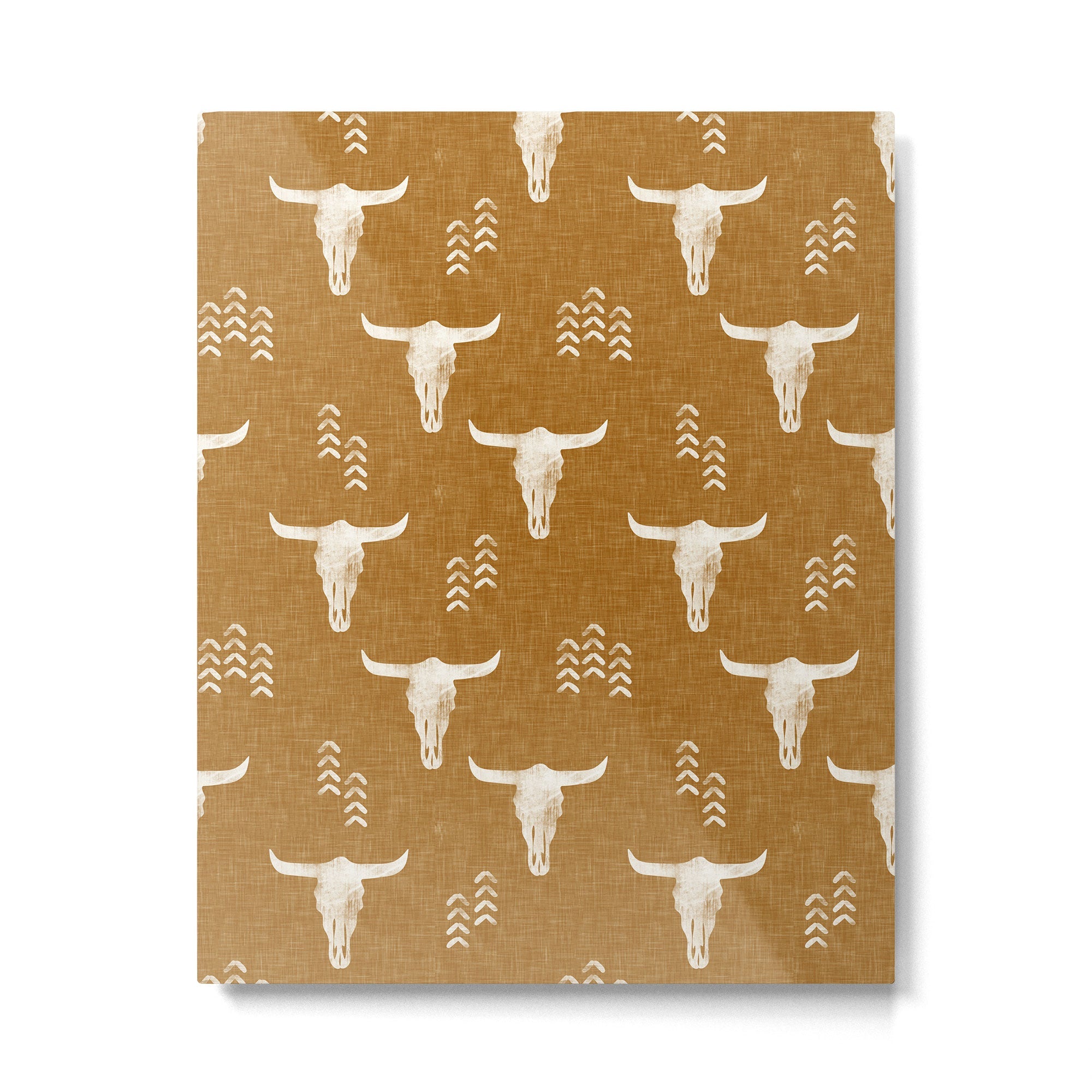 desert skulls - southwest cow skull - gold Metal Print | TeksDecor
