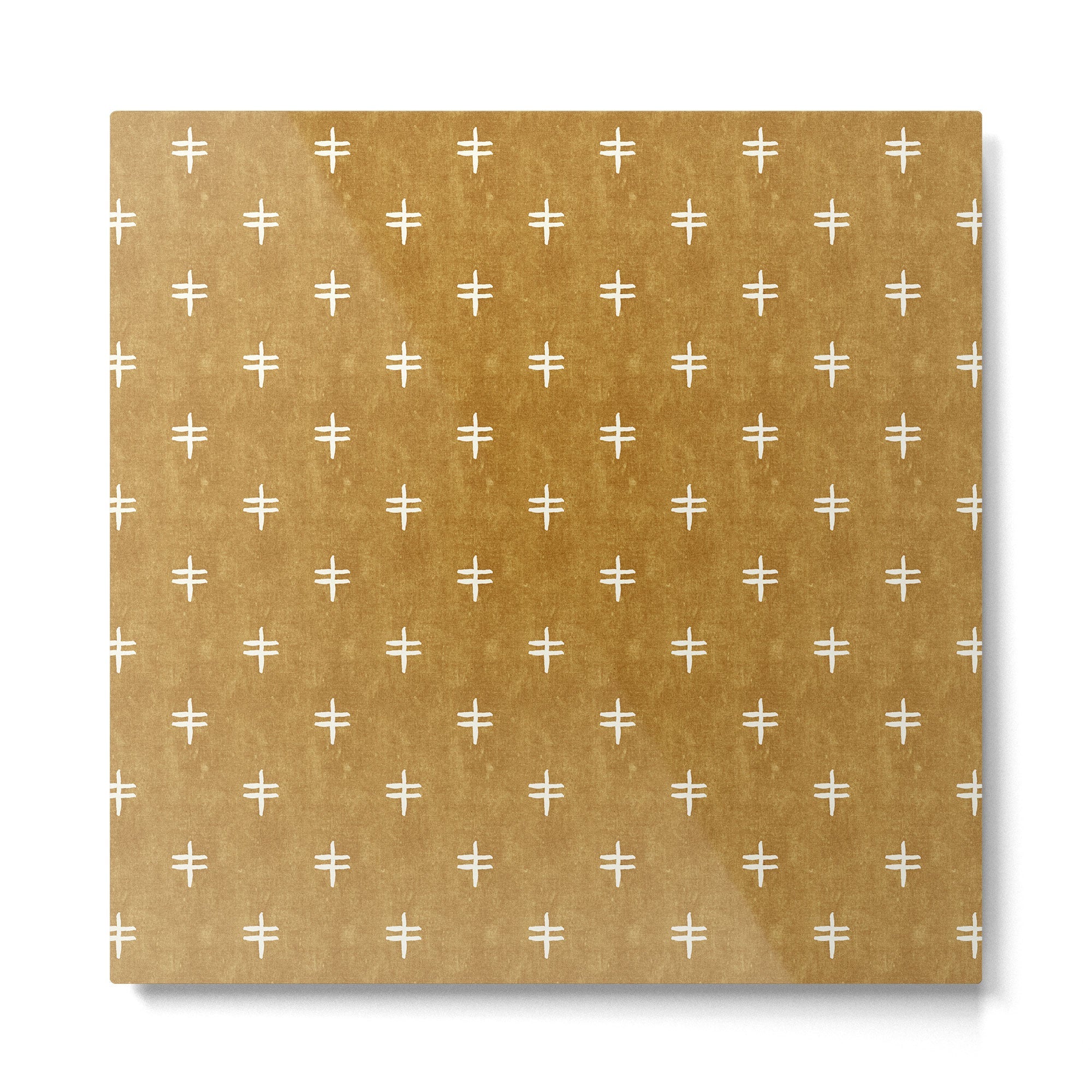 double cross on mustard  Metal Print | TeksDecor
