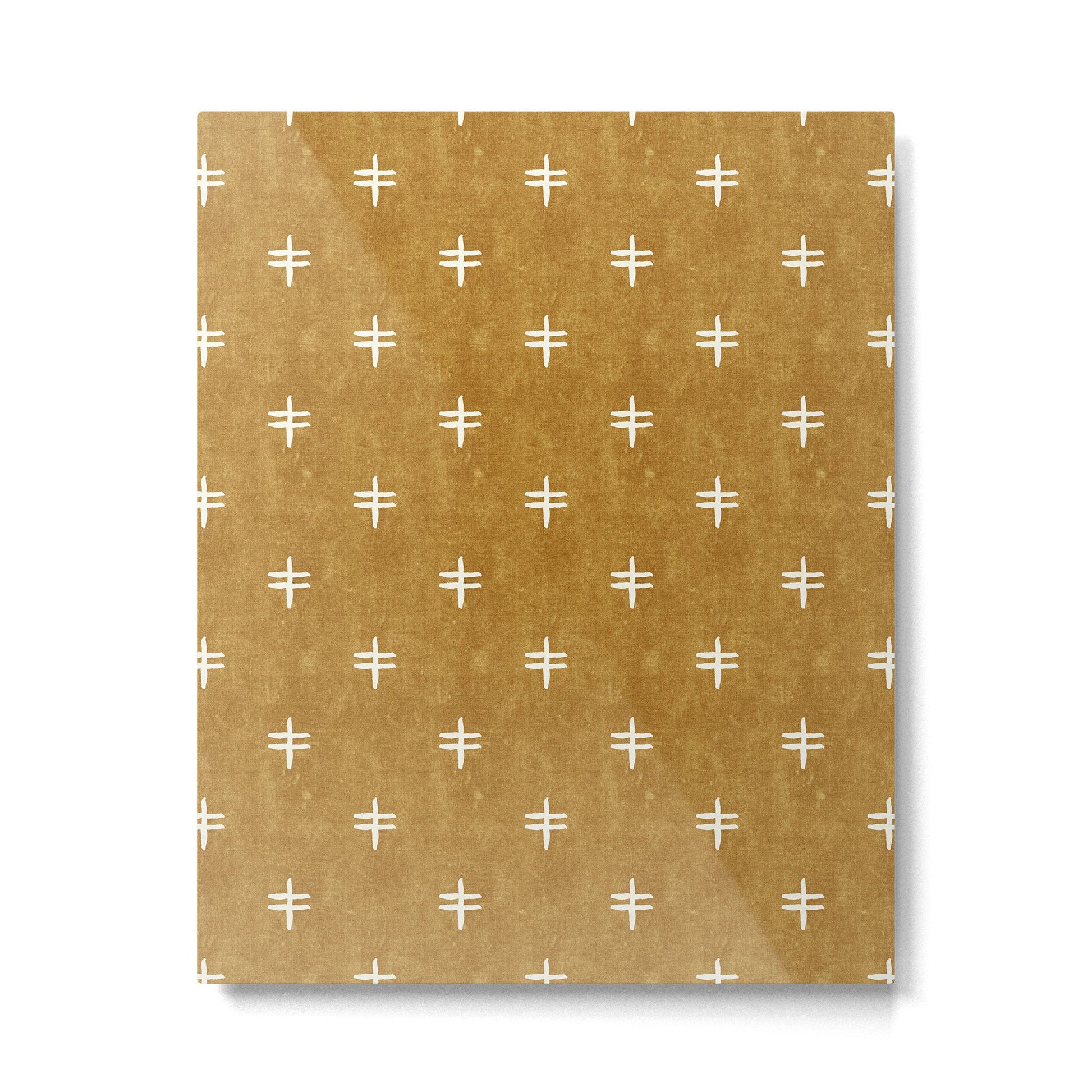 double cross on mustard  Metal Print | TeksDecor