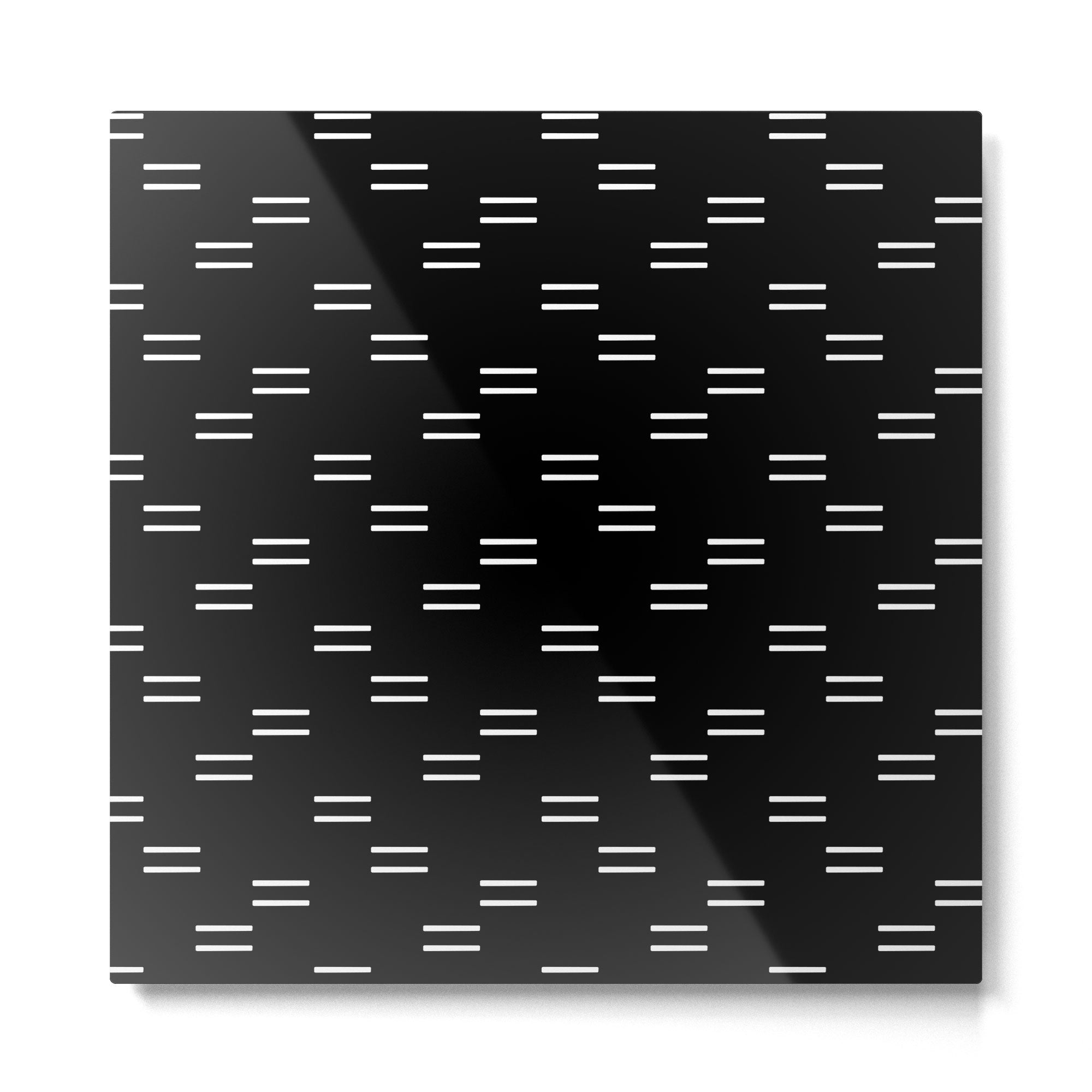 double dash on black Metal Print | TeksDecor