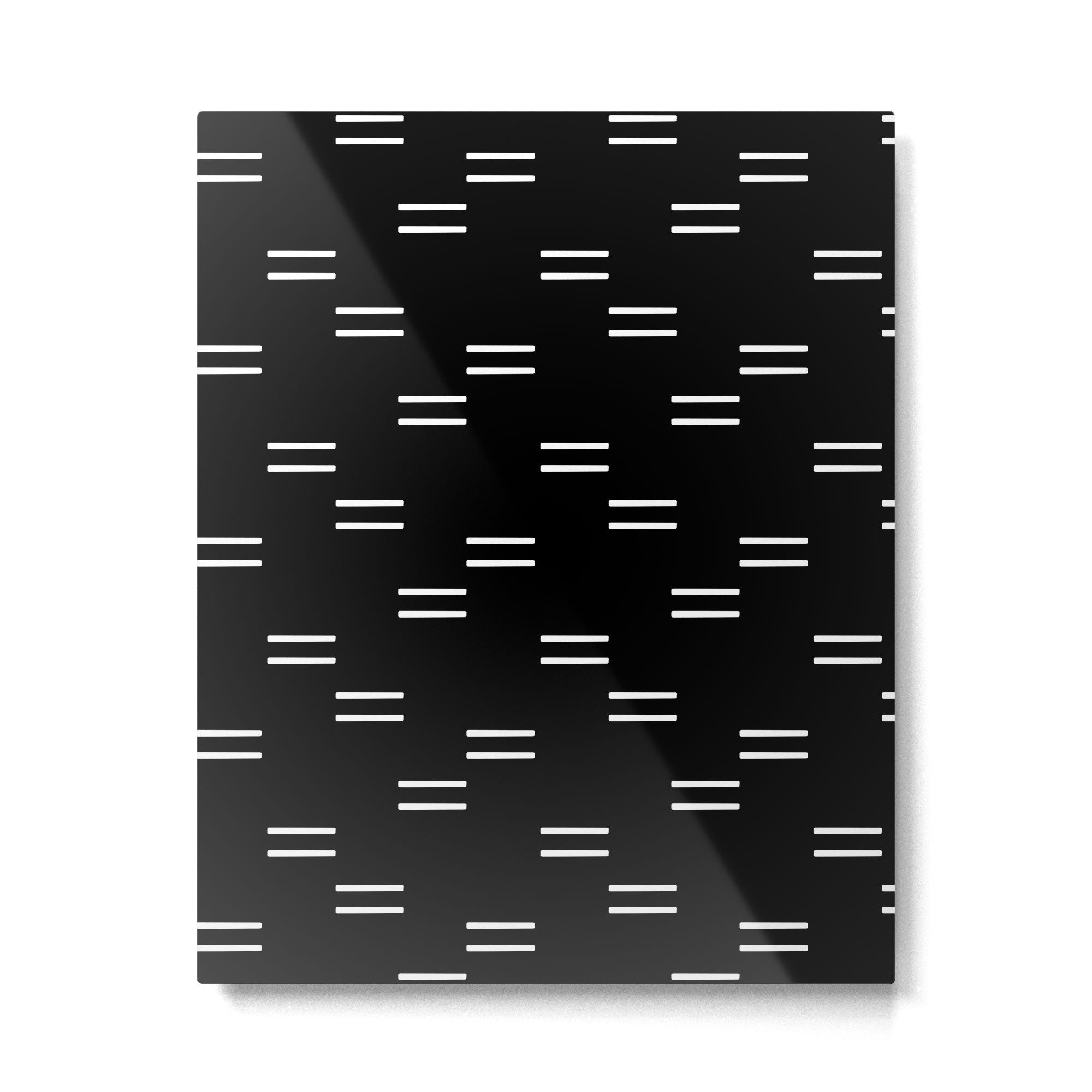 double dash on black Metal Print | TeksDecor