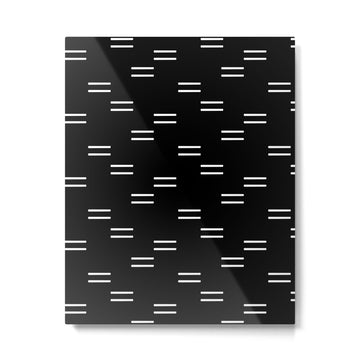 double dash on black Metal Print | TeksDecor