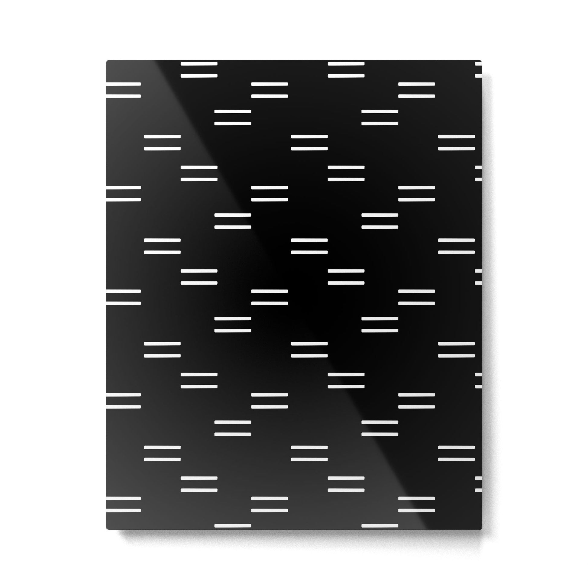 double dash on black Metal Print | TeksDecor