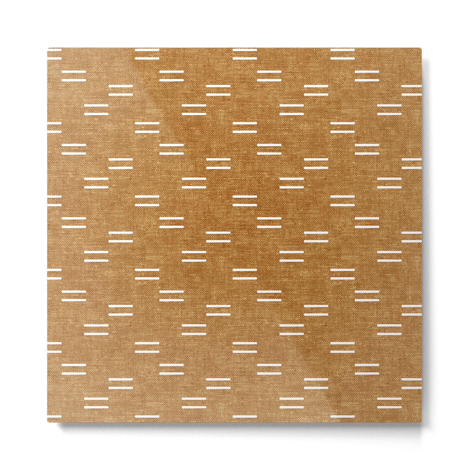 double dash on mustard Metal Print | TeksDecor