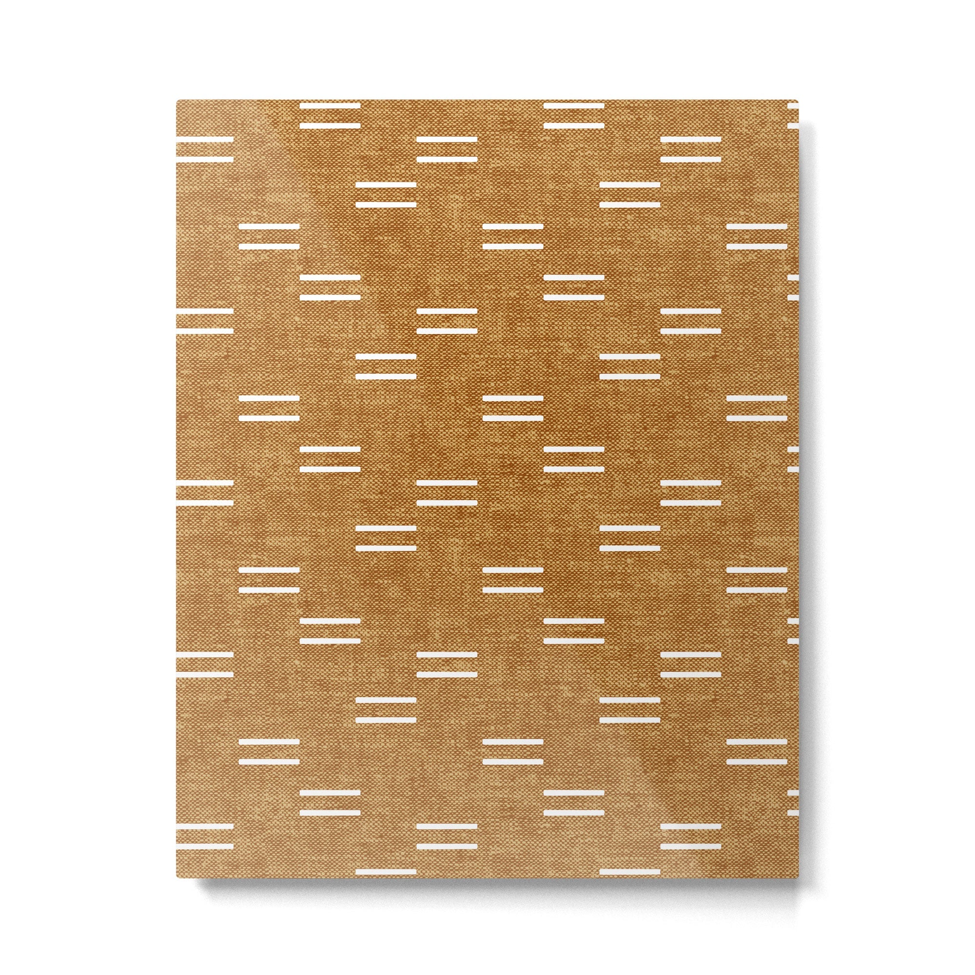 double dash on mustard Metal Print | TeksDecor