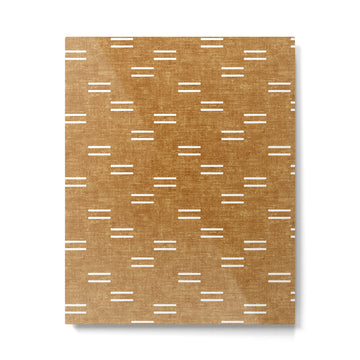 double dash on mustard Metal Print | TeksDecor