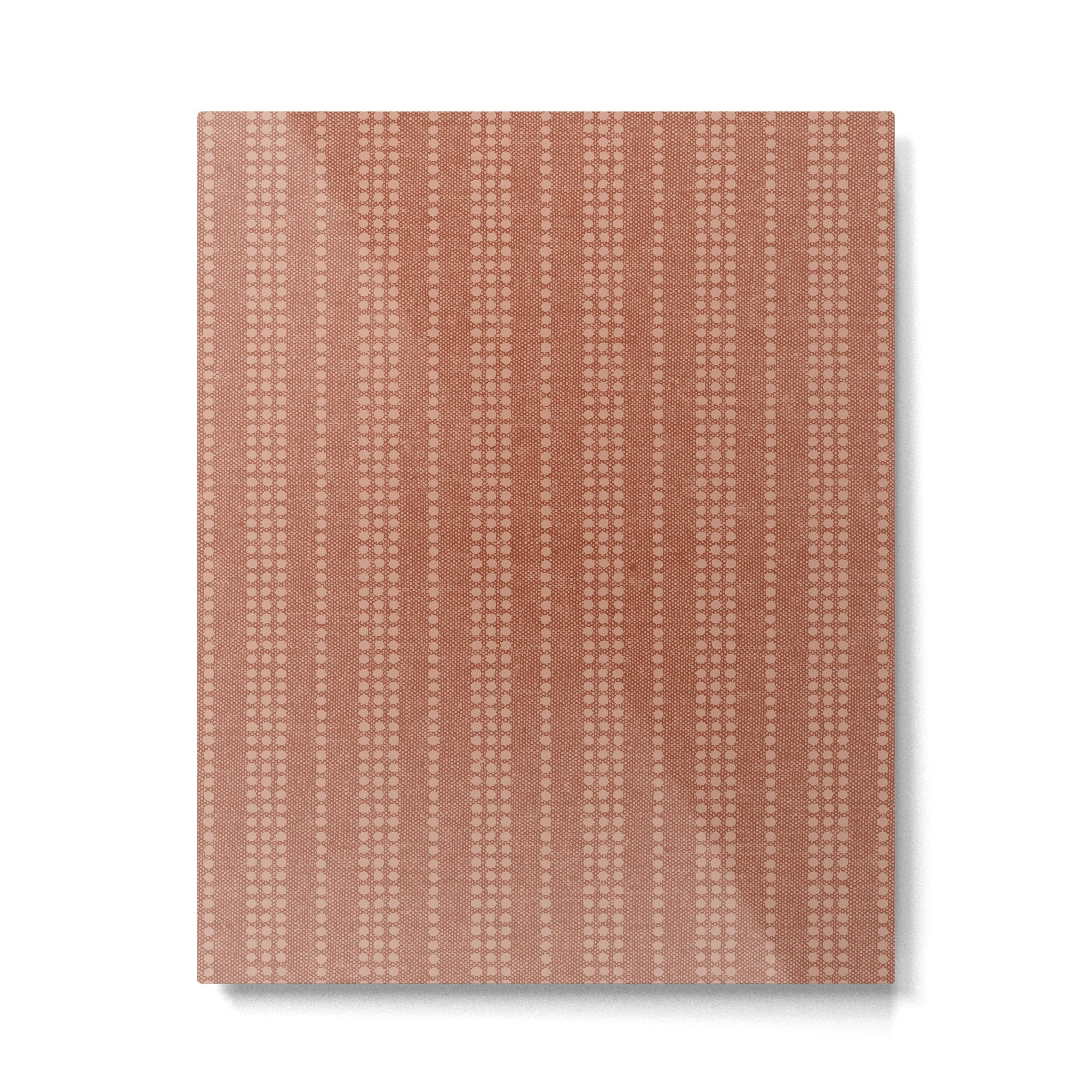 irregular striped dots - terracotta Metal Print | TeksDecor