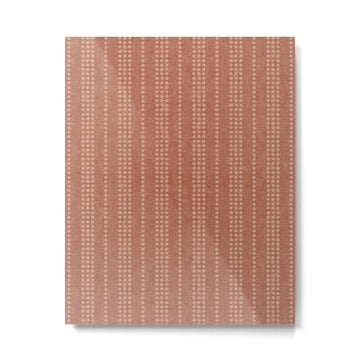 irregular striped dots - terracotta Metal Print | TeksDecor