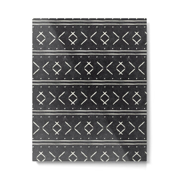 mud cloth stitch - onyx Metal Print | TeksDecor
