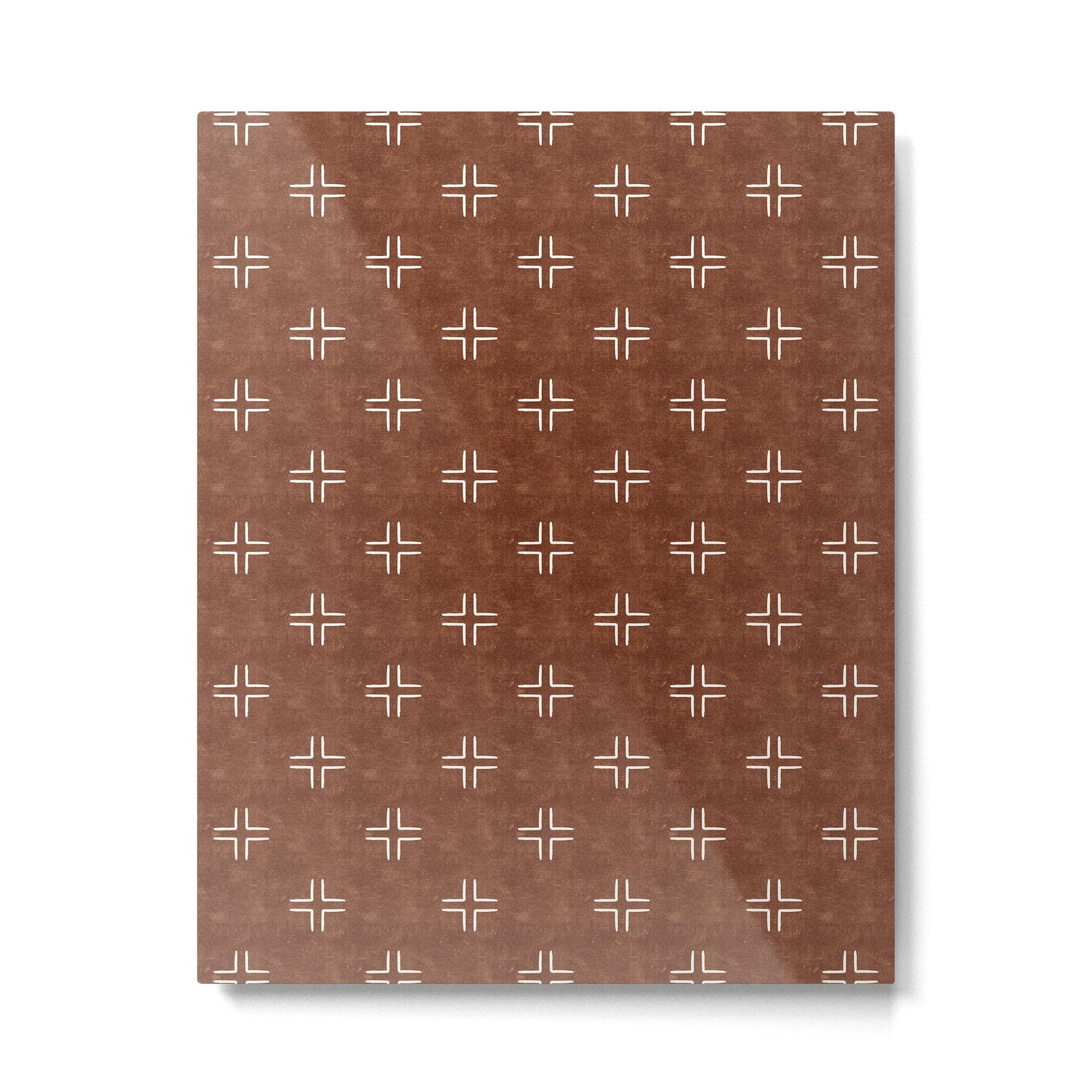 mudcloth crosses - brandywine Metal Print | TeksDecor