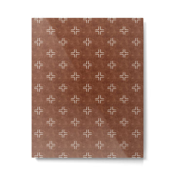 mudcloth crosses - brandywine Metal Print | TeksDecor