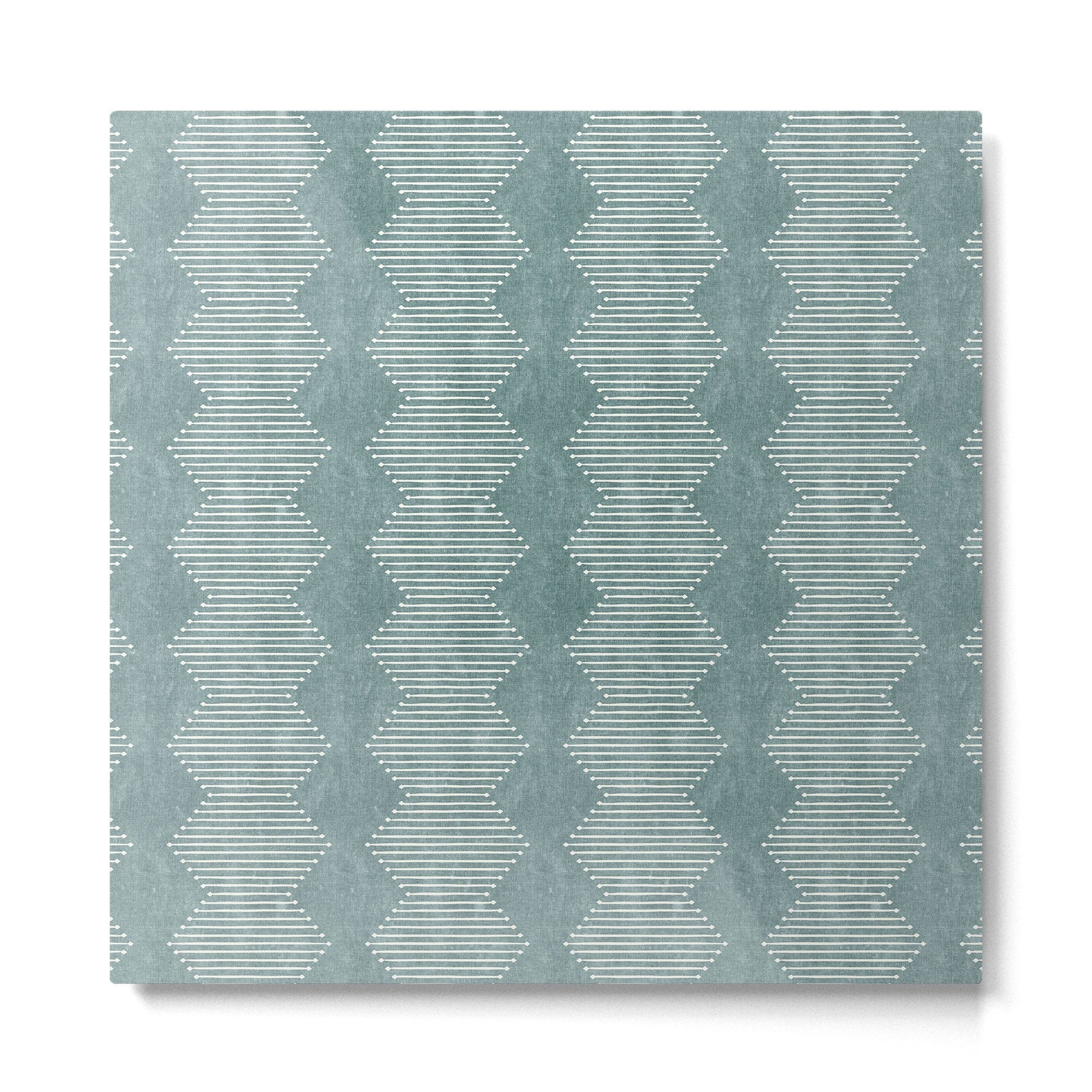 mudcloth diamonds - dusty blue Metal Print | TeksDecor