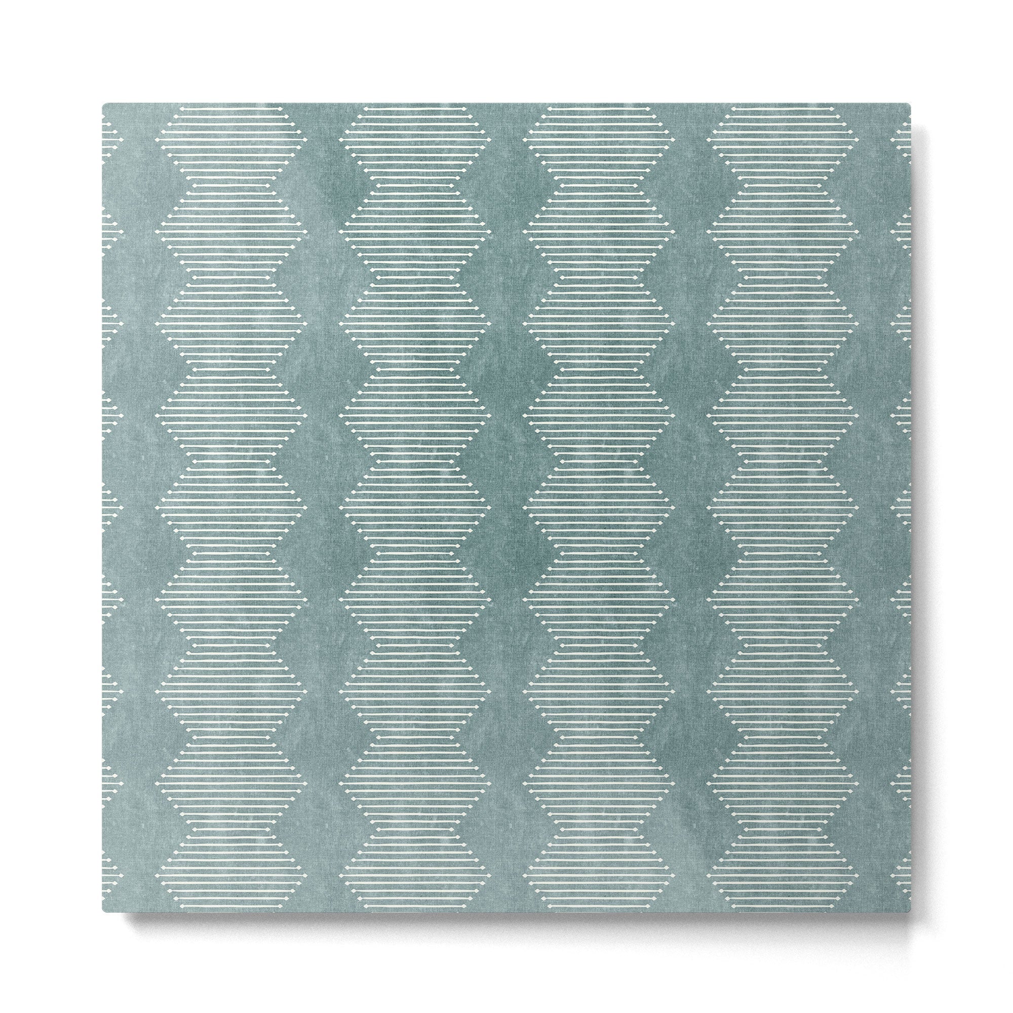 mudcloth diamonds - dusty blue Metal Print | TeksDecor