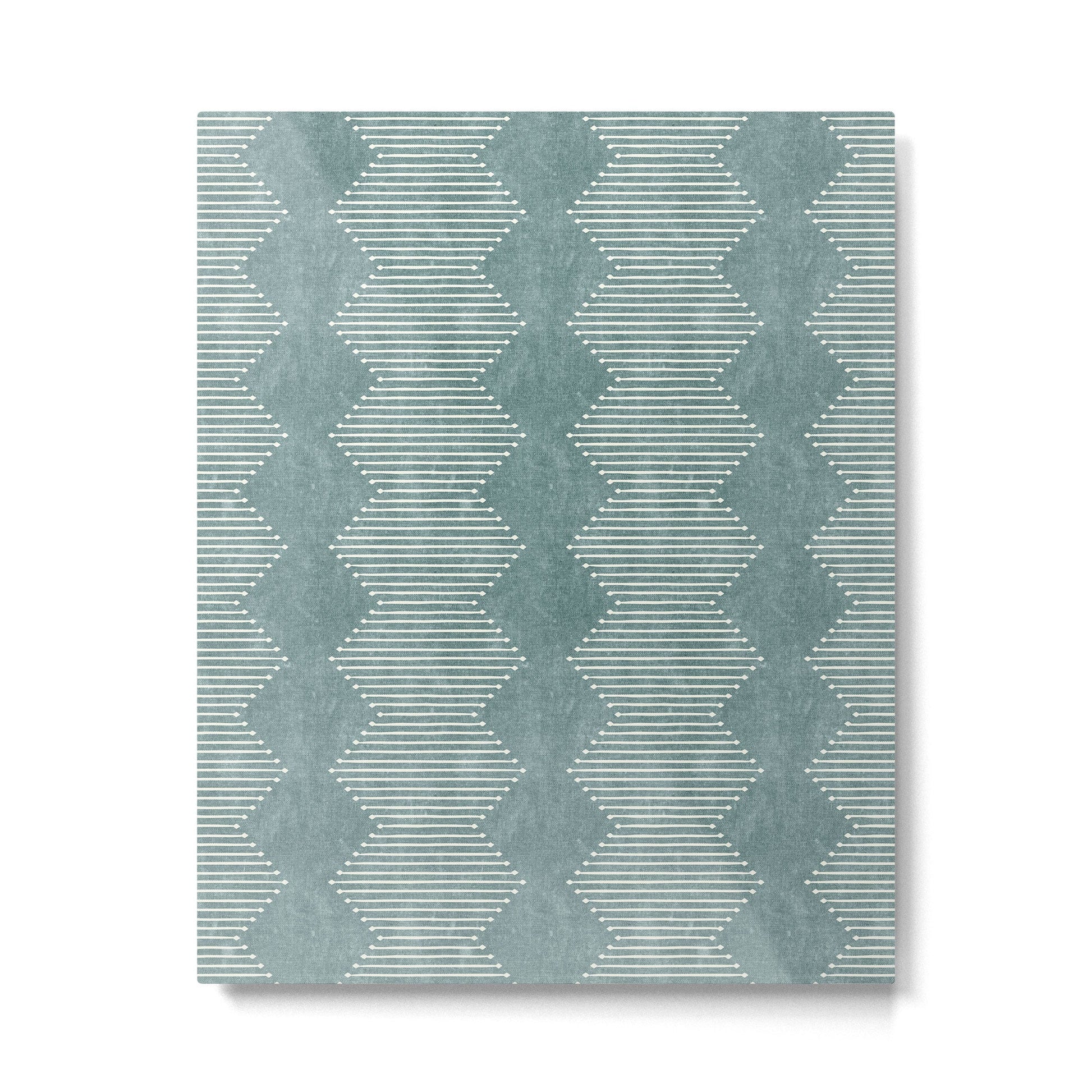 mudcloth diamonds - dusty blue Metal Print | TeksDecor