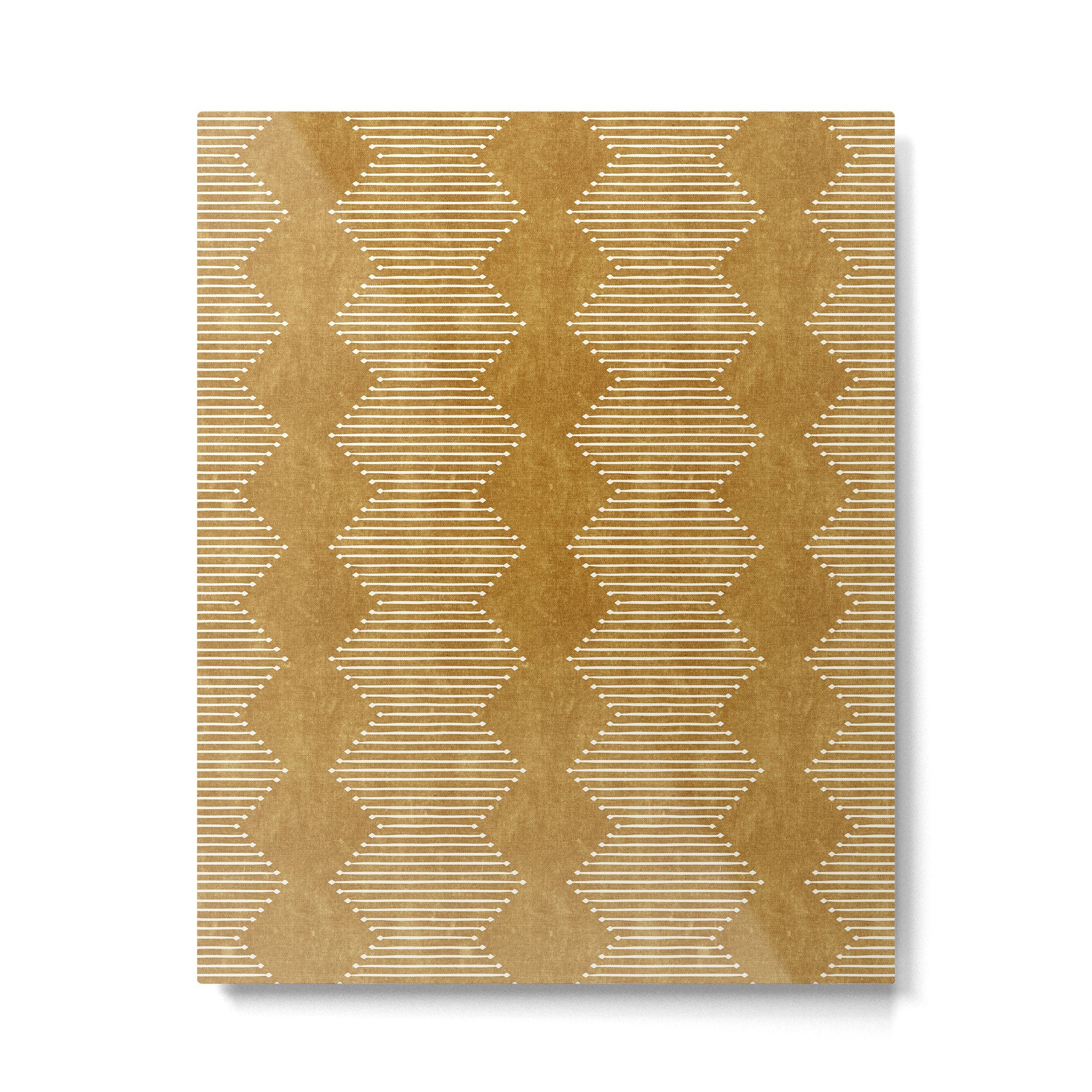 mudcloth diamonds - mustard Metal Print | TeksDecor