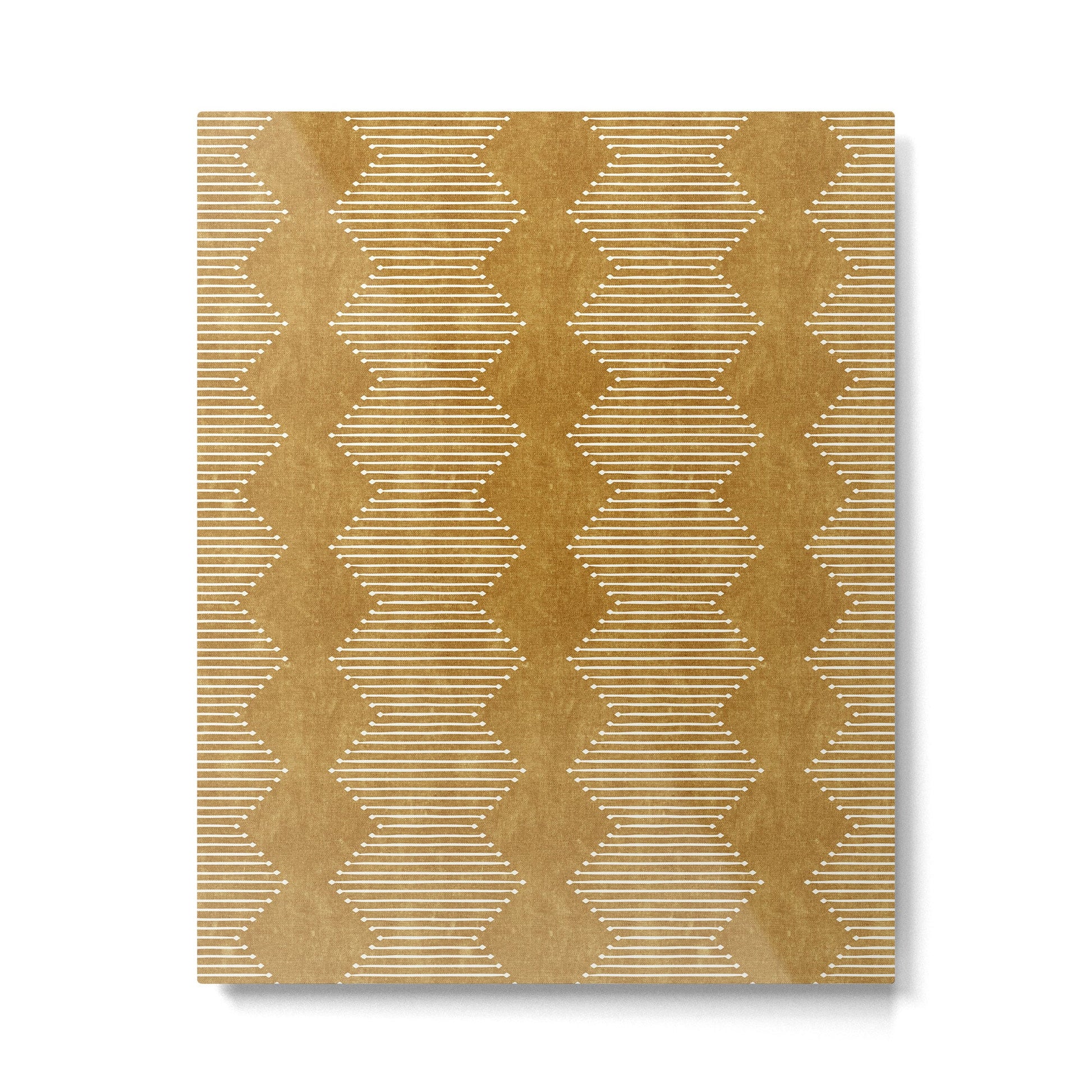mudcloth diamonds - mustard Metal Print | TeksDecor