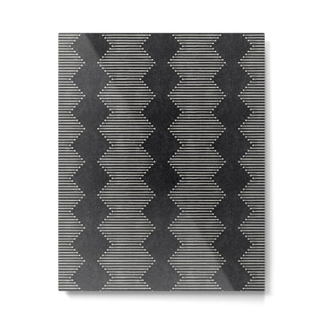 mudcloth diamonds - onyx Metal Print | TeksDecor