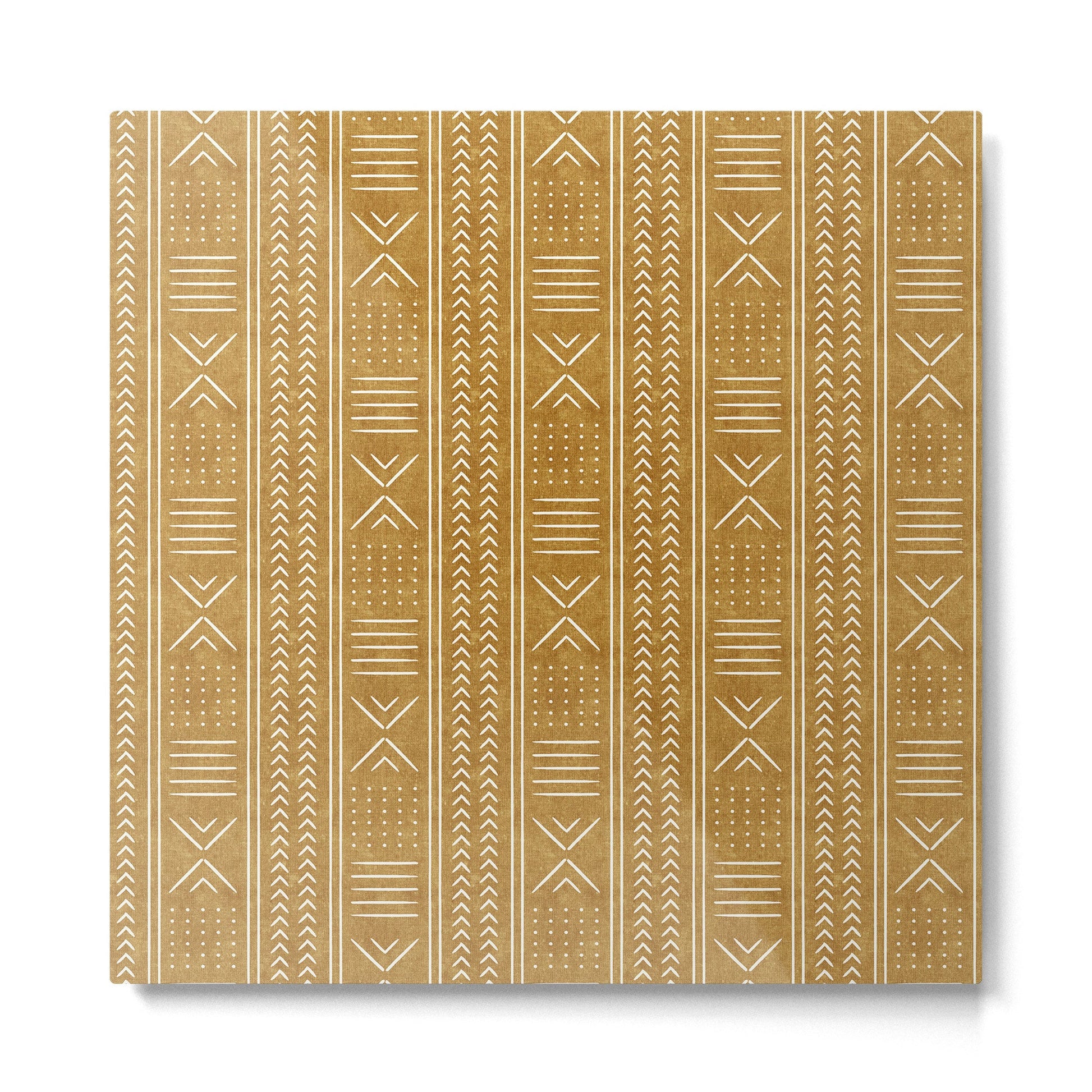 mustard mud cloth - arrow cross Metal Print | TeksDecor
