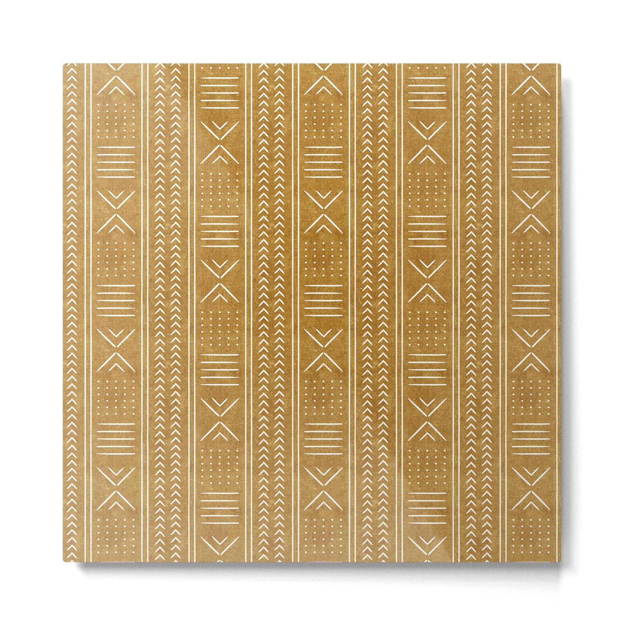 mustard mud cloth - arrow cross Metal Print | TeksDecor