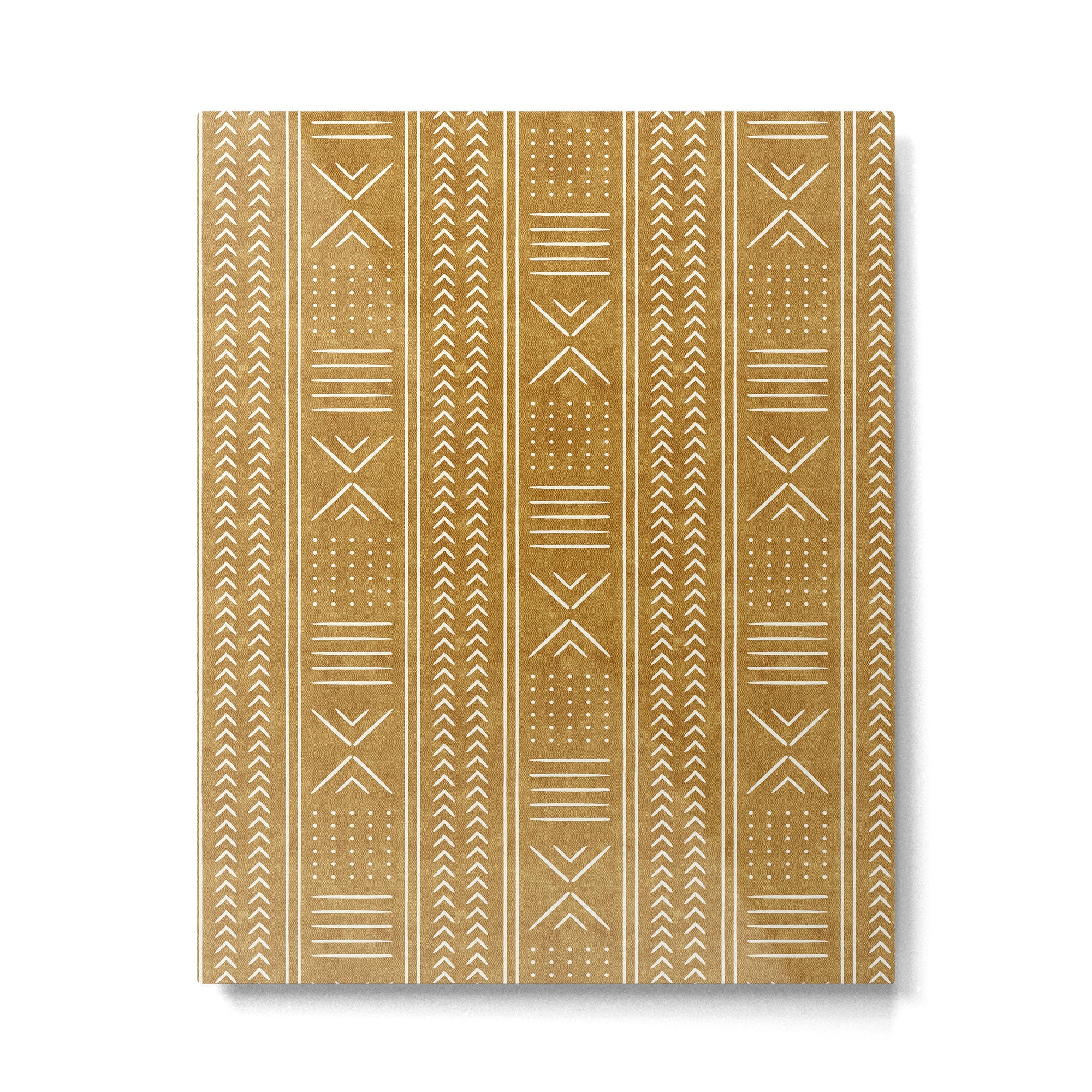 mustard mud cloth - arrow cross Metal Print | TeksDecor