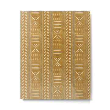 mustard mud cloth - arrow cross Metal Print | TeksDecor