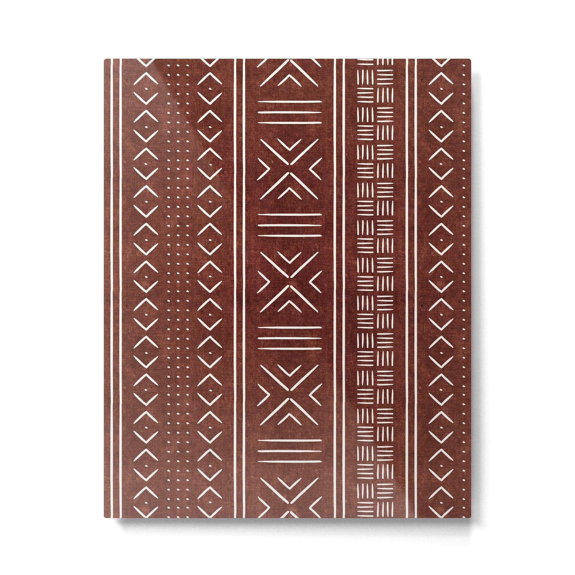 rust mud cloth Metal Print | TeksDecor