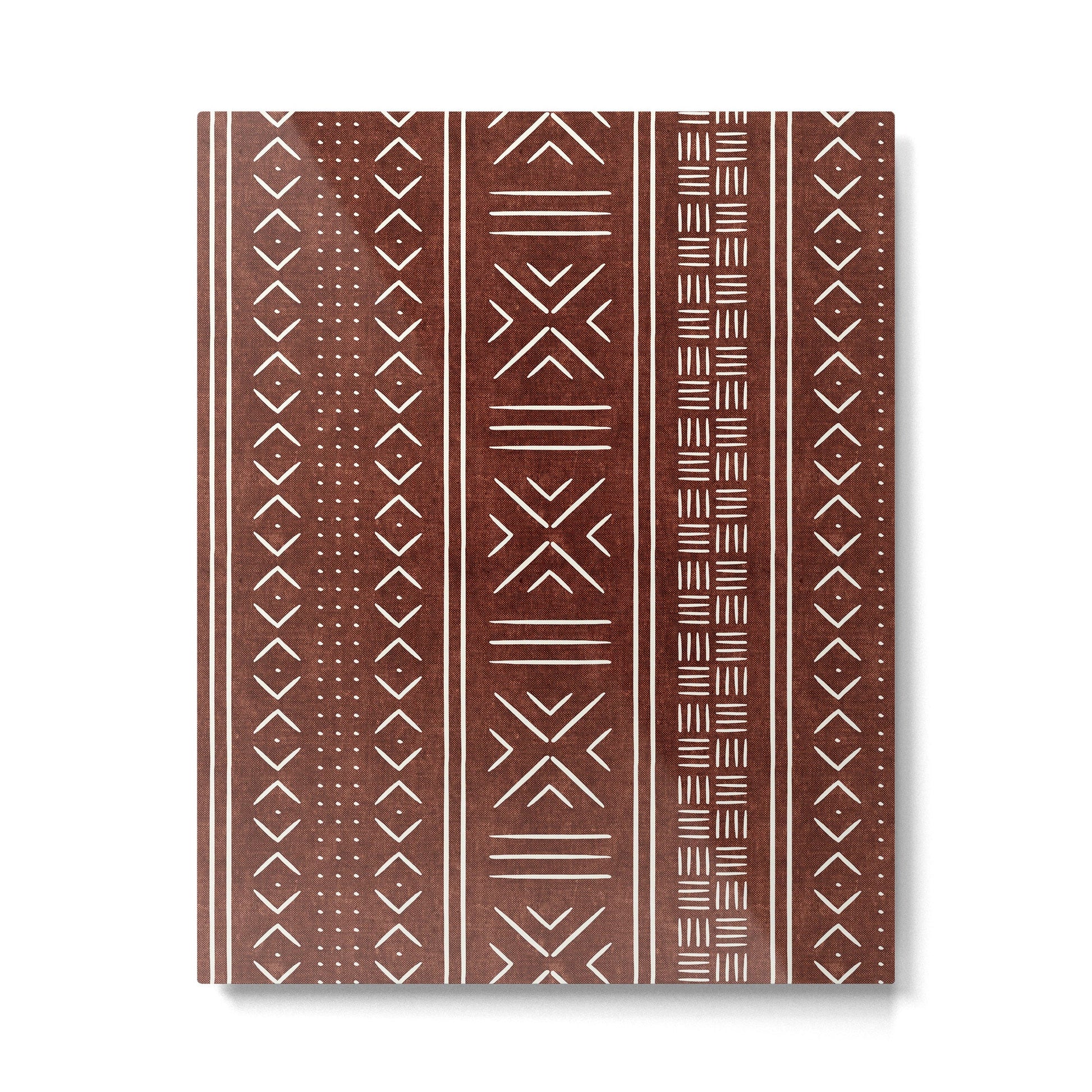 rust mud cloth Metal Print | TeksDecor