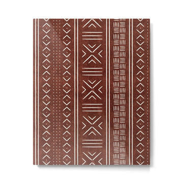 rust mud cloth Metal Print | TeksDecor