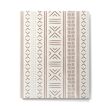 rust on bone mud cloth Metal Print | TeksDecor