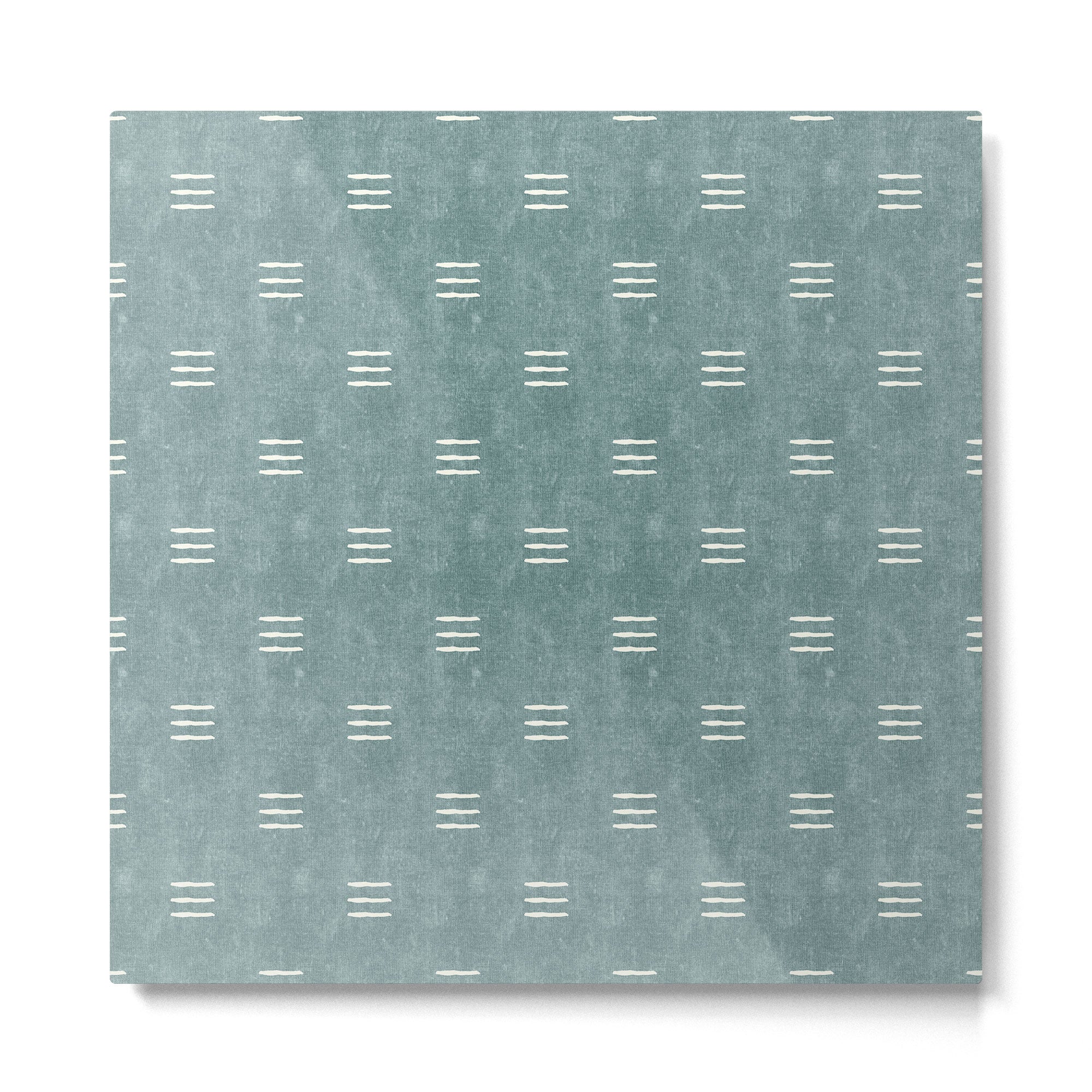 triple dash - dusty blue Metal Print | TeksDecor