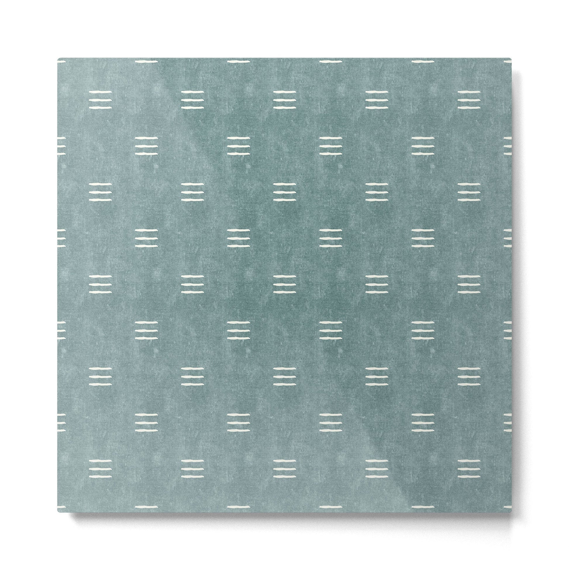 triple dash - dusty blue Metal Print | TeksDecor