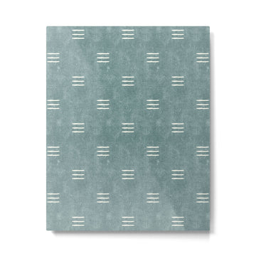 triple dash - dusty blue Metal Print | TeksDecor