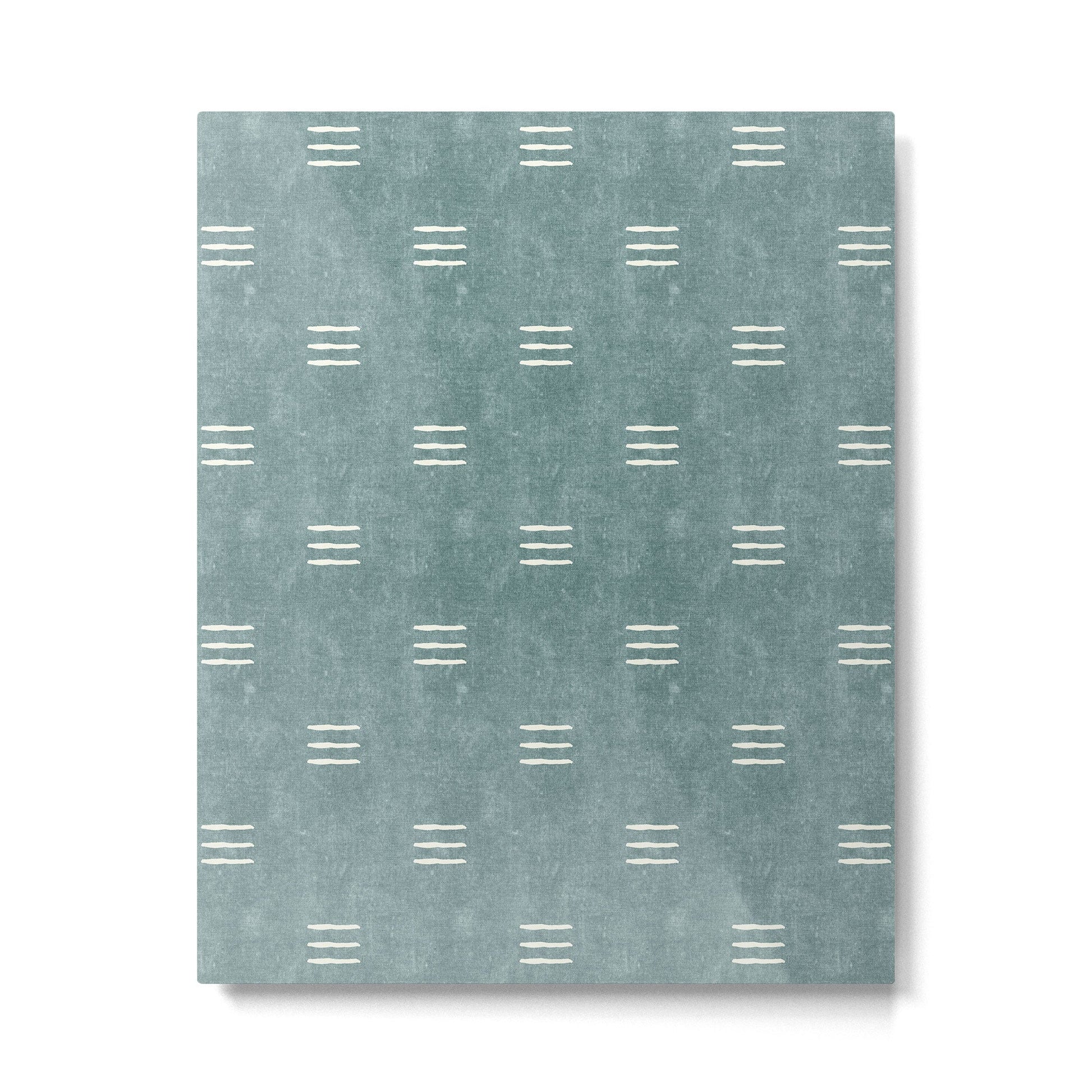 triple dash - dusty blue Metal Print | TeksDecor