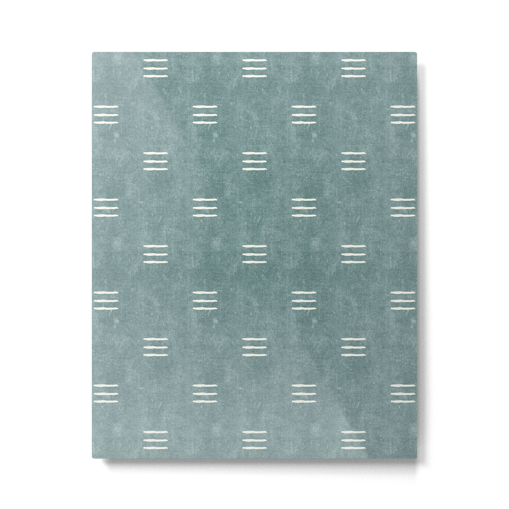 triple dash - dusty blue Metal Print | TeksDecor