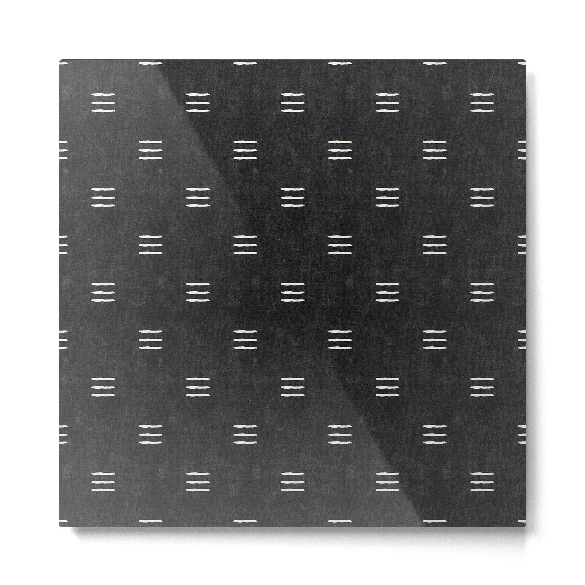 triple dash - onyx Metal Print | TeksDecor