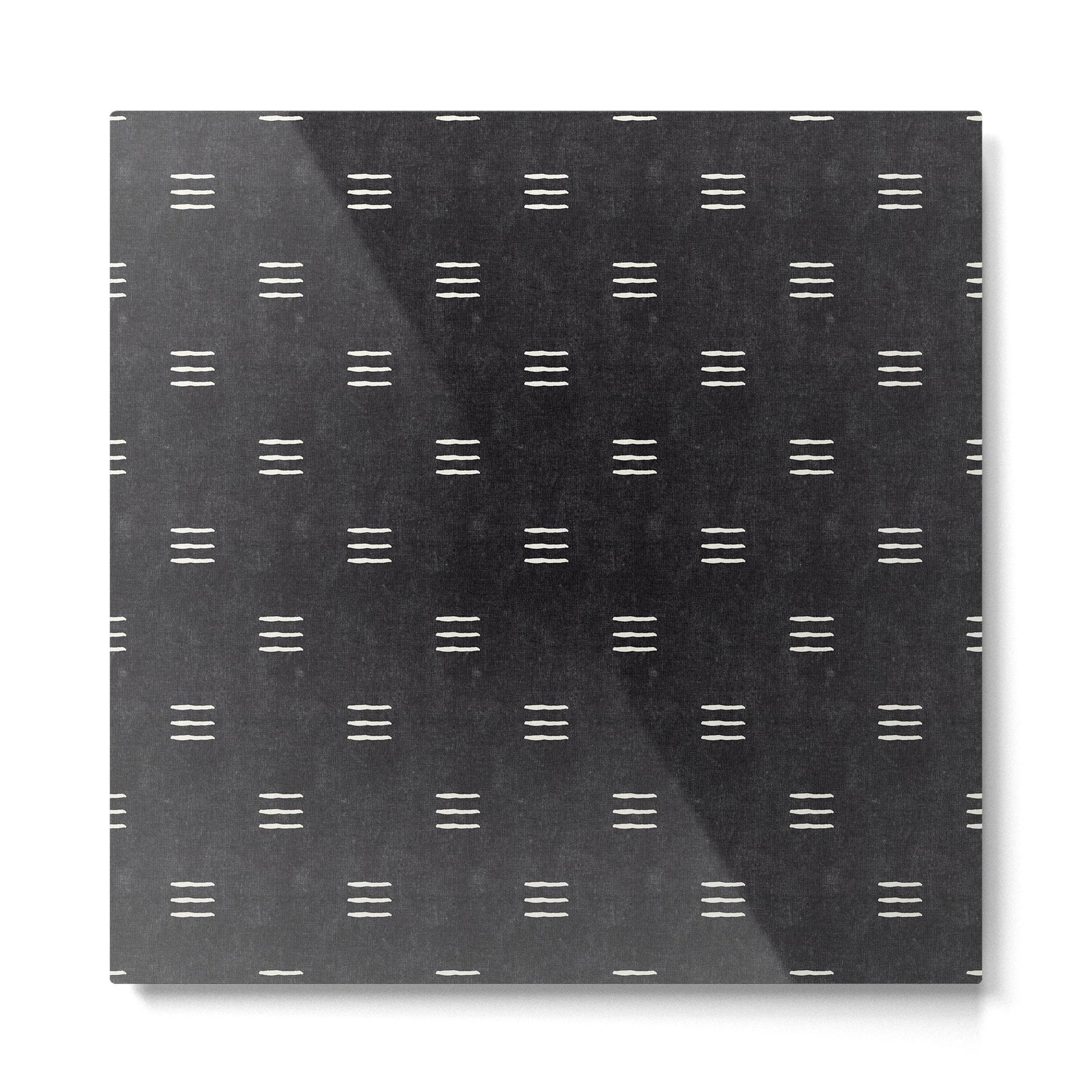 triple dash - onyx Metal Print | TeksDecor