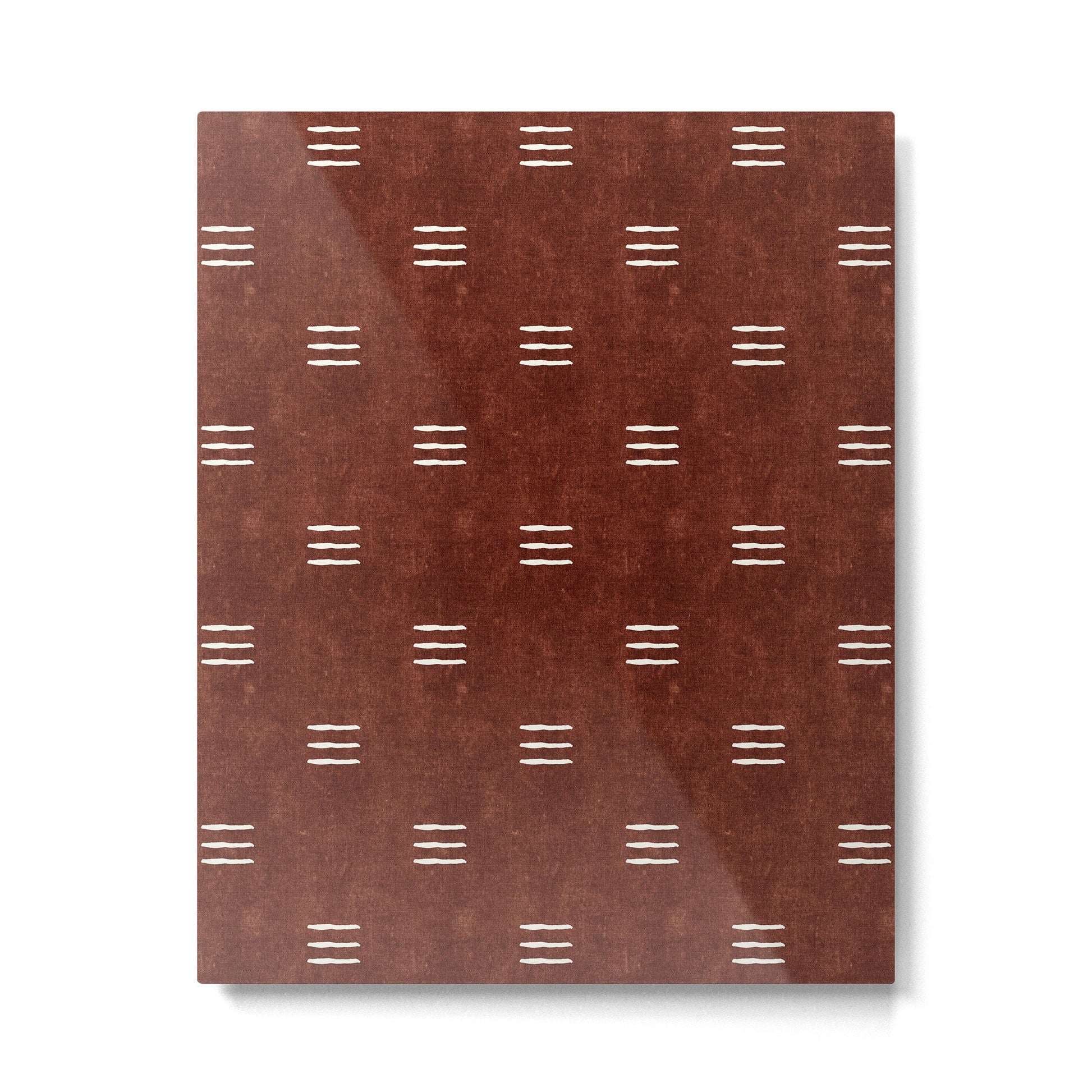 triple dash - rust Metal Print | TeksDecor