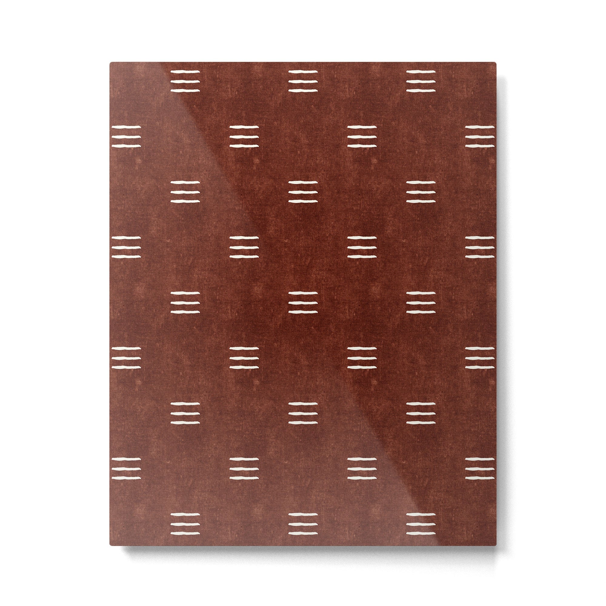 triple dash - rust Metal Print | TeksDecor