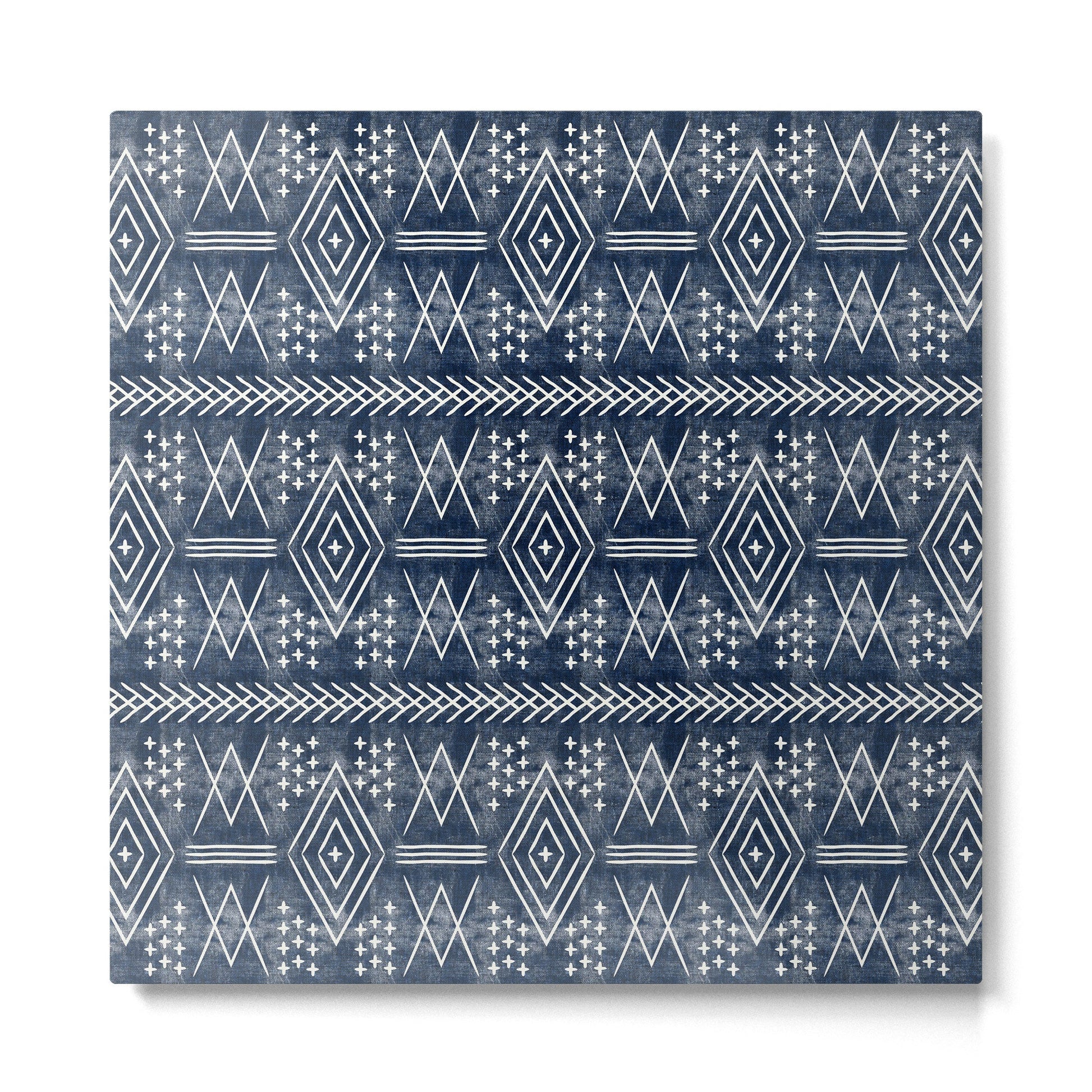 vintage moroccan - dark blue Metal Print | TeksDecor
