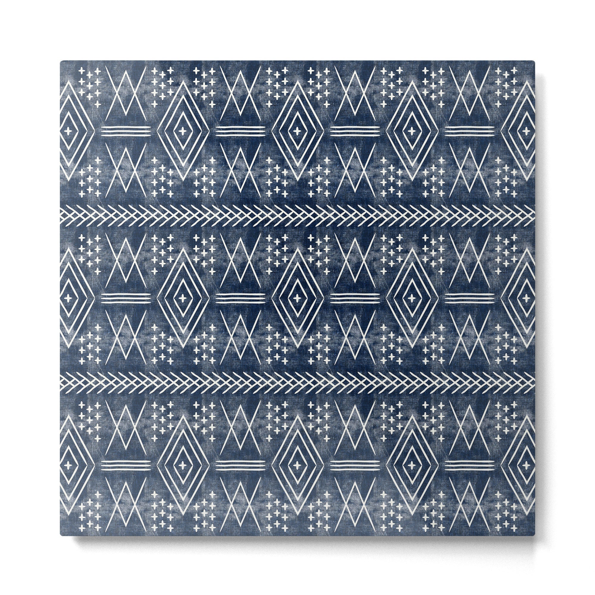 vintage moroccan - dark blue Metal Print | TeksDecor