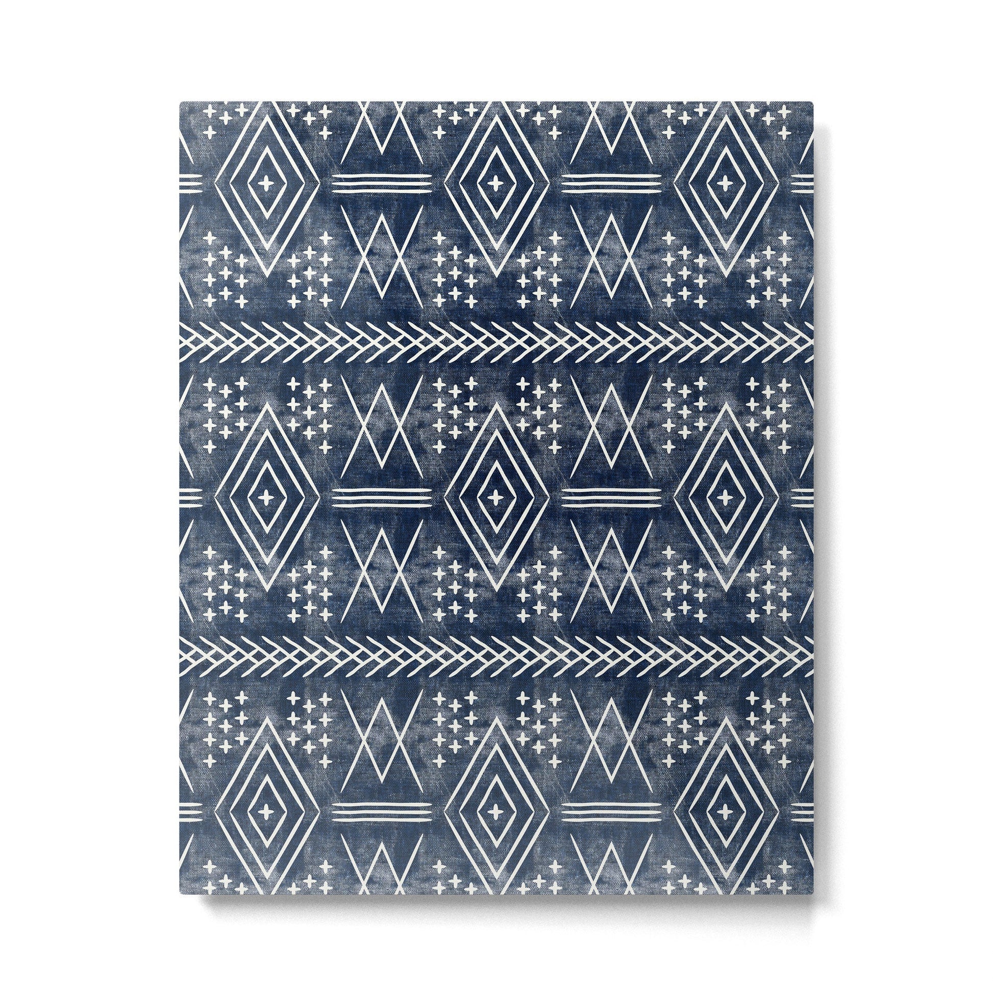 vintage moroccan - dark blue Metal Print | TeksDecor