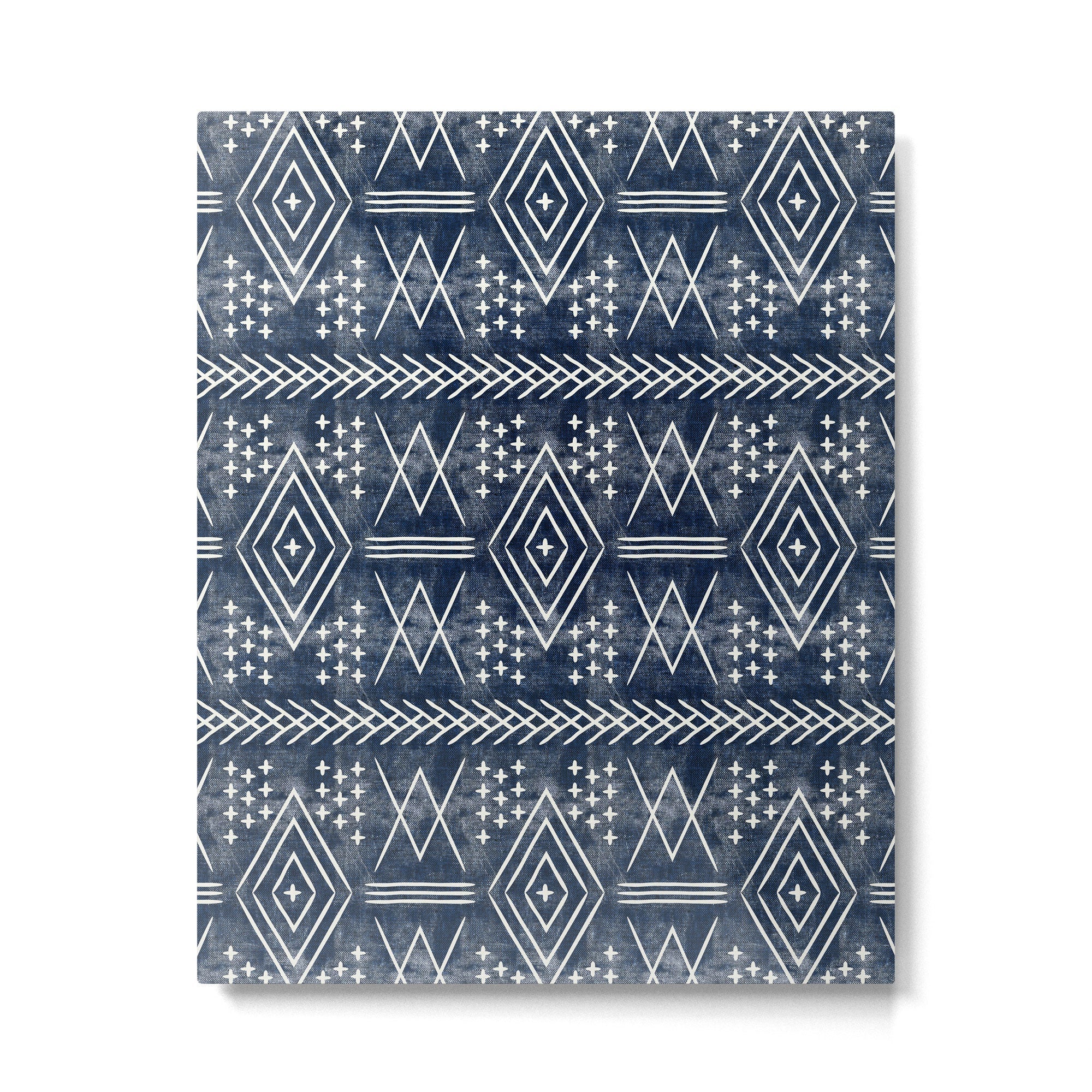 vintage moroccan - dark blue Metal Print | TeksDecor