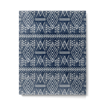 vintage moroccan - dark blue Metal Print | TeksDecor