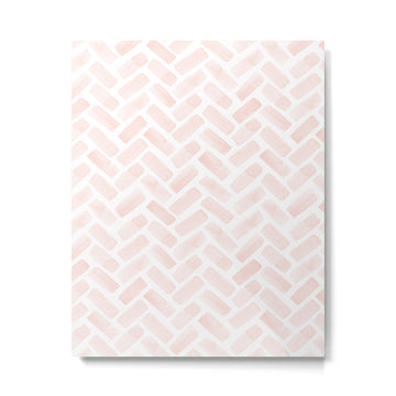 watercolor herringbone - light pink Metal Print | TeksDecor