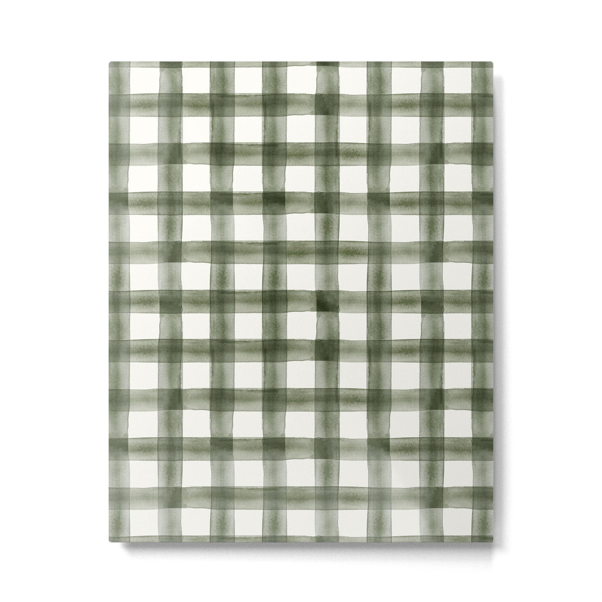 watercolor plaid - dark green Metal Print | TeksDecor