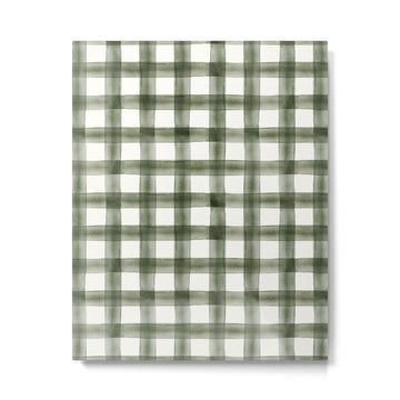 watercolor plaid - dark green Metal Print | TeksDecor