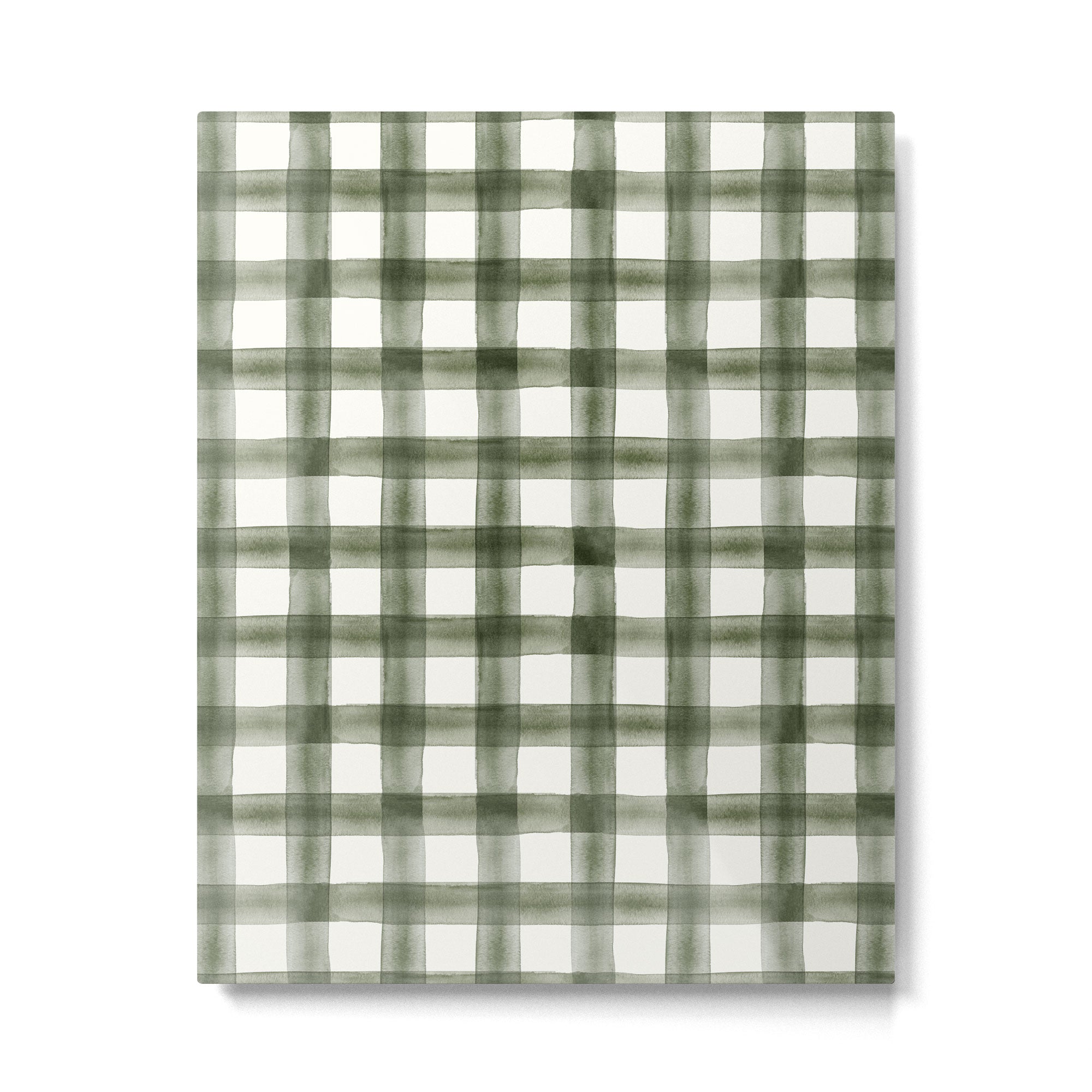 watercolor plaid - dark green Metal Print | TeksDecor