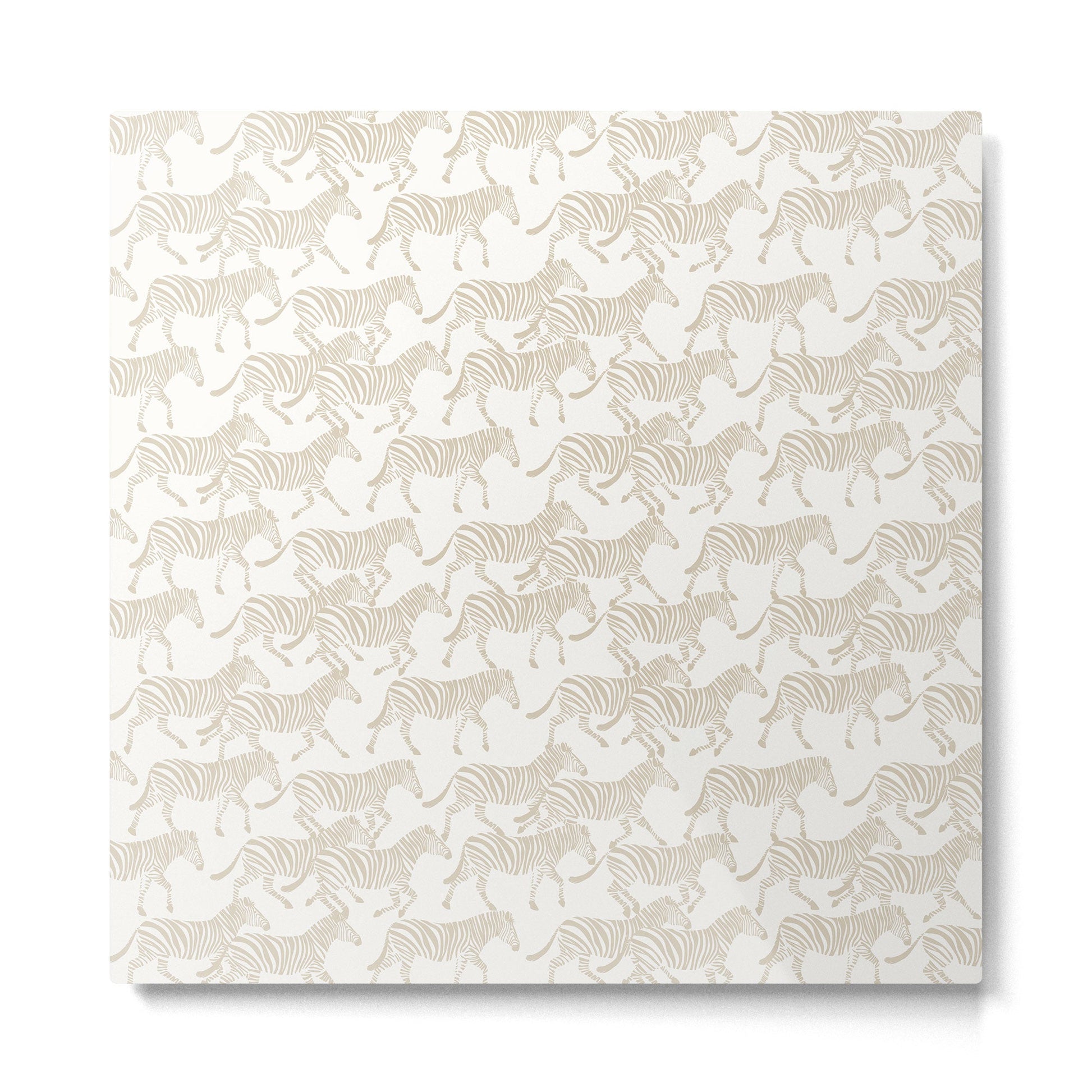 Zebras in tan Metal Print | TeksDecor