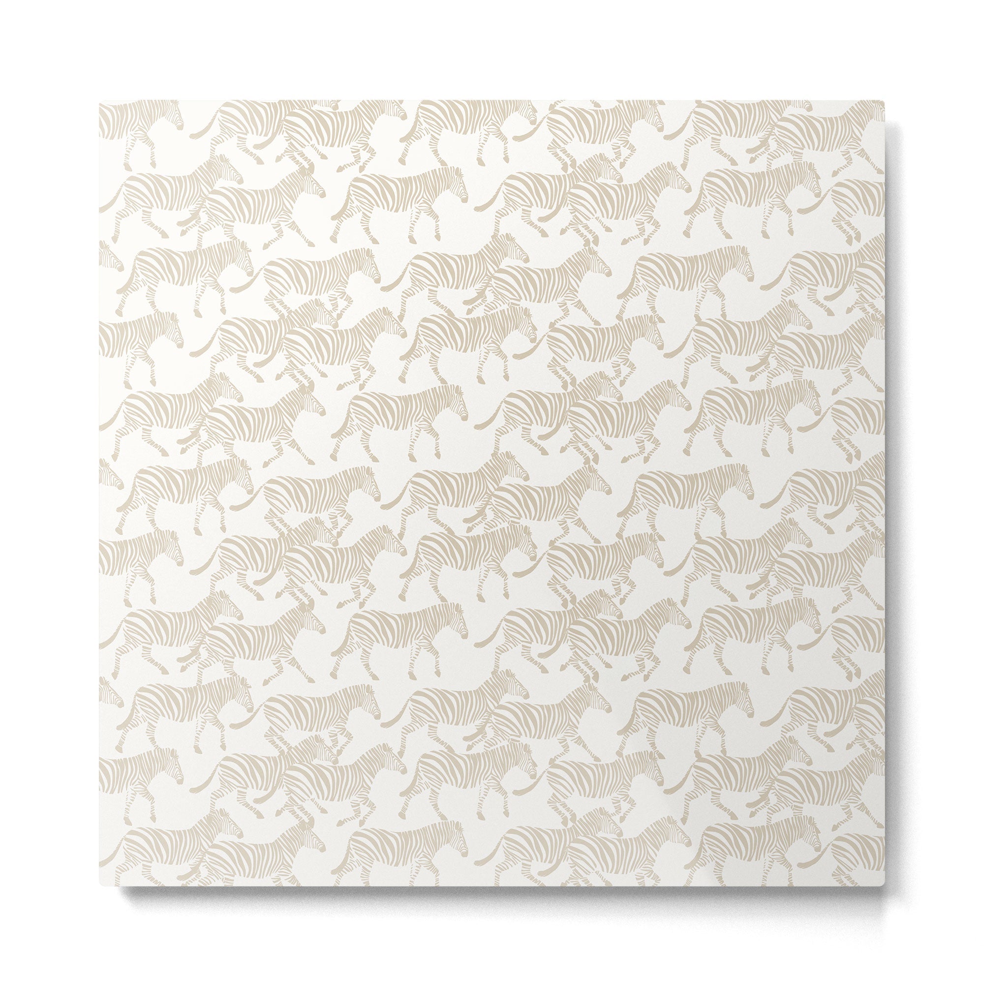 Zebras in tan Metal Print | TeksDecor
