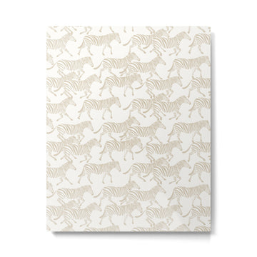 Zebras in tan Metal Print | TeksDecor